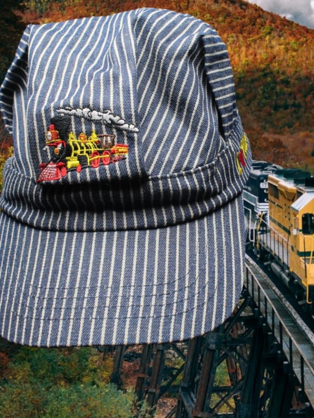 Boys Steam Engine Embroidered Train Engineer Hat Pinnacle Awards I Love Trains
